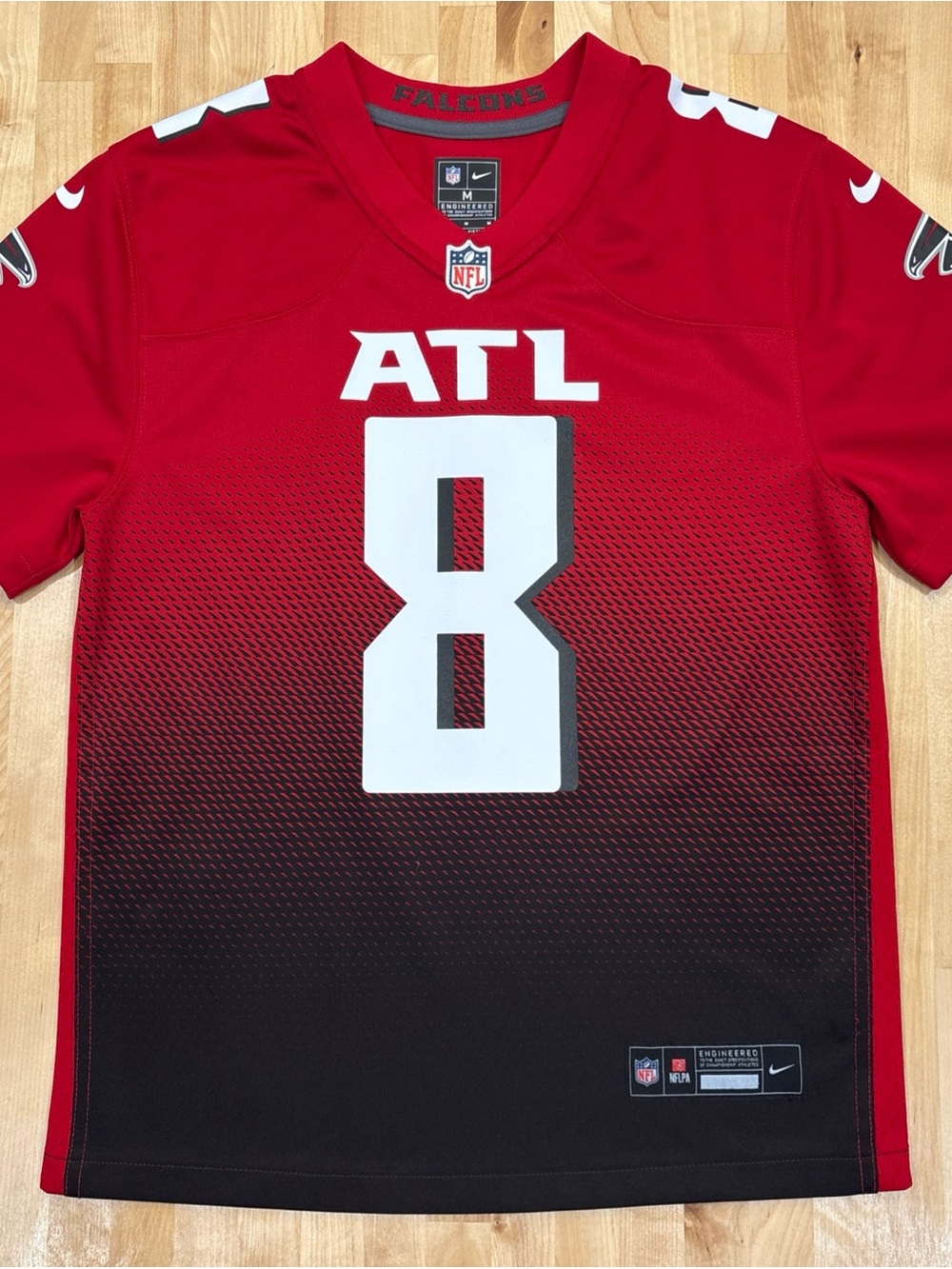 Nike NFL Alternate Jersey Kyle Pitts Red Black Ombre Atlanta Falcons #8 Youth M